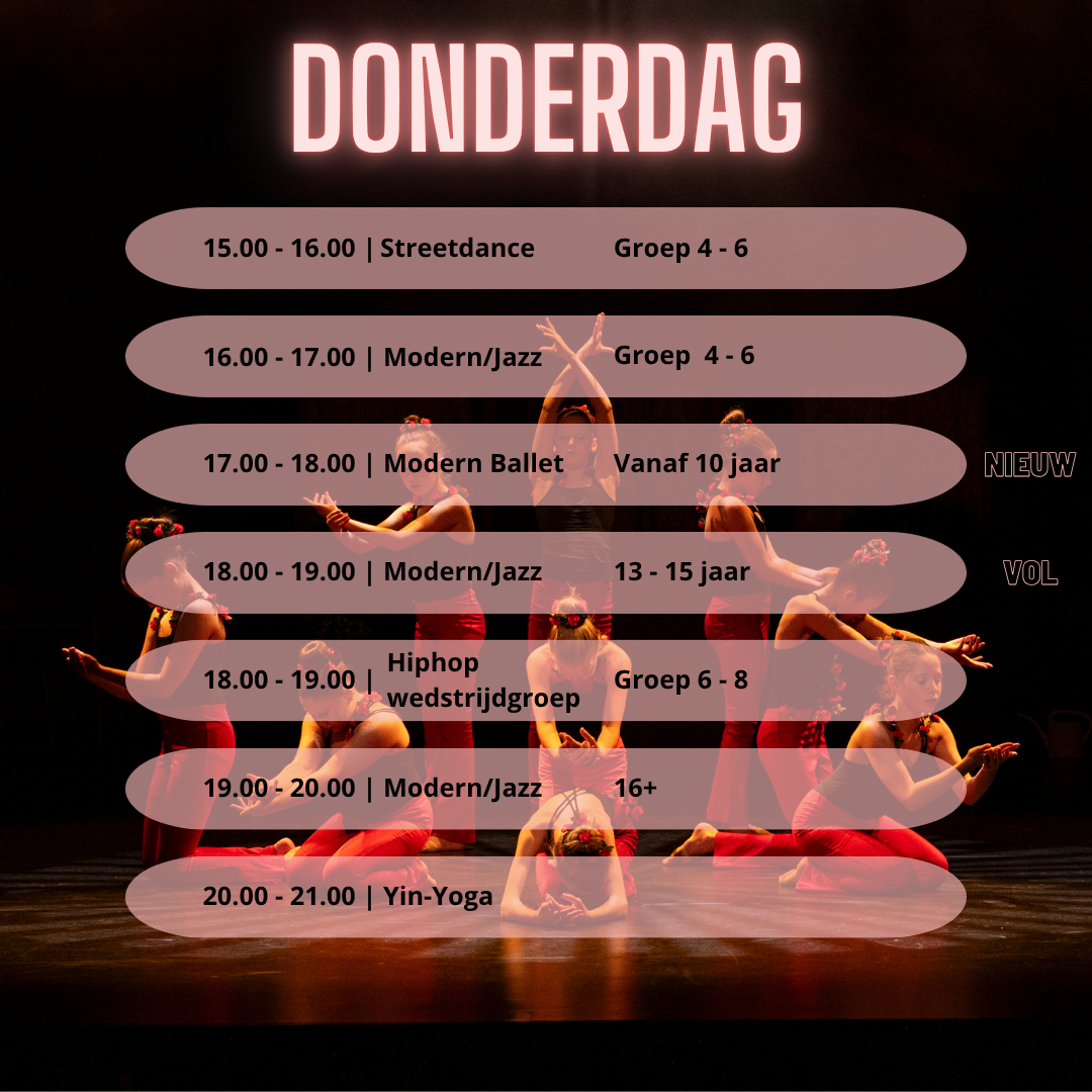 Rooster Dance with Pleasure streetdance hiphop ballet modern Beemster Purmerend Dansschool