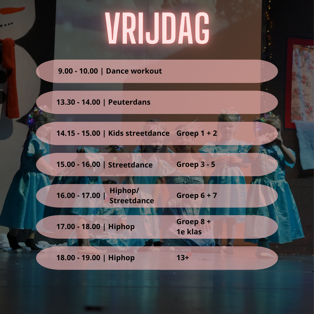 Rooster Dance with Pleasure streetdance hiphop ballet modern Beemster Purmerend Dansschool