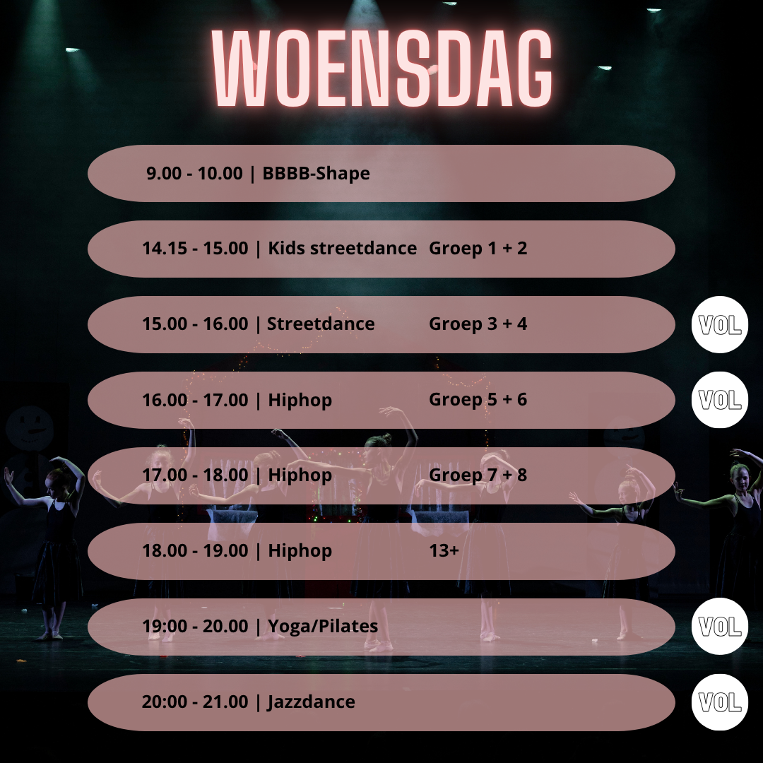 hiphop ballet modern pilates Beemster Purmerend Dansschool