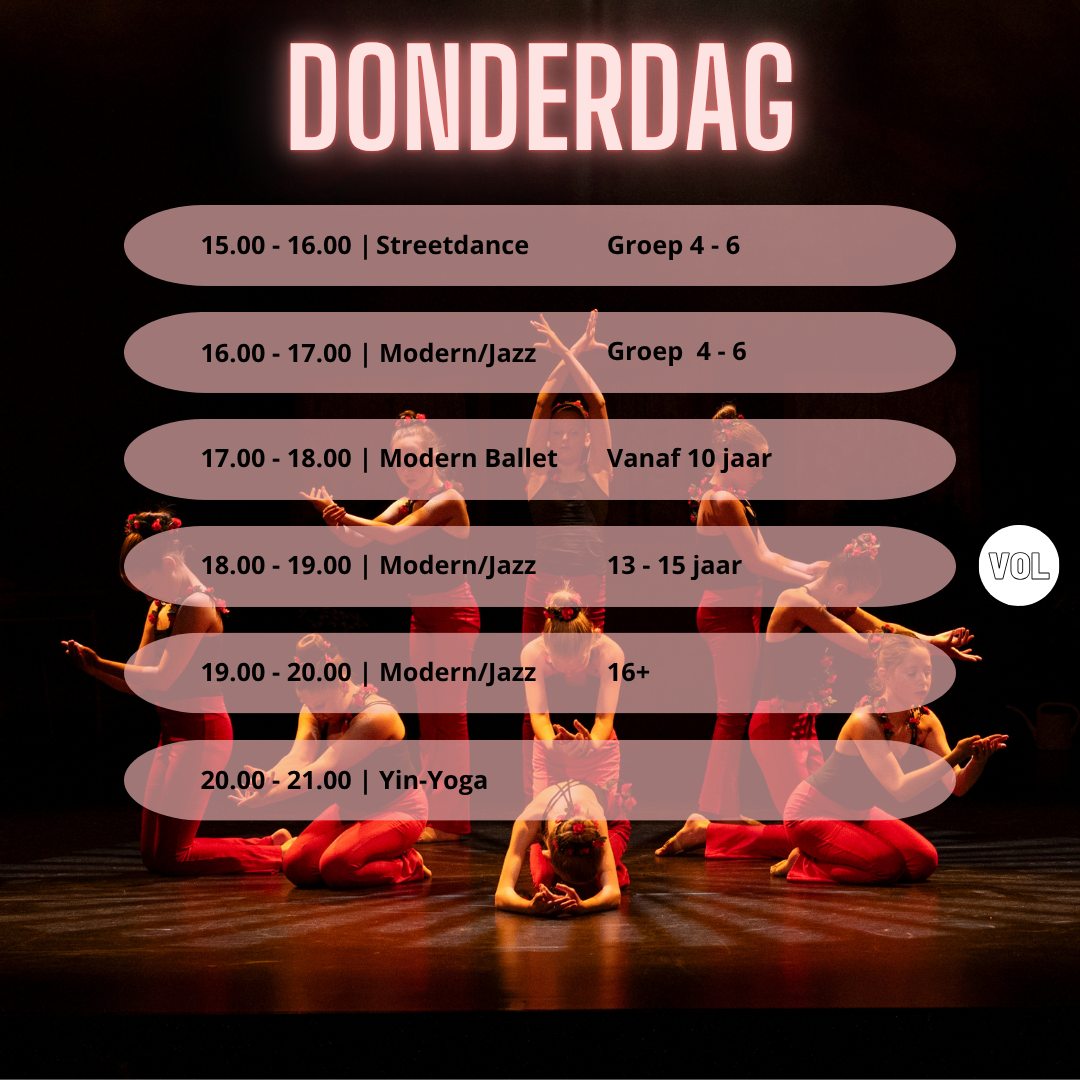 hiphop ballet modern pilates Beemster Purmerend Dansschool