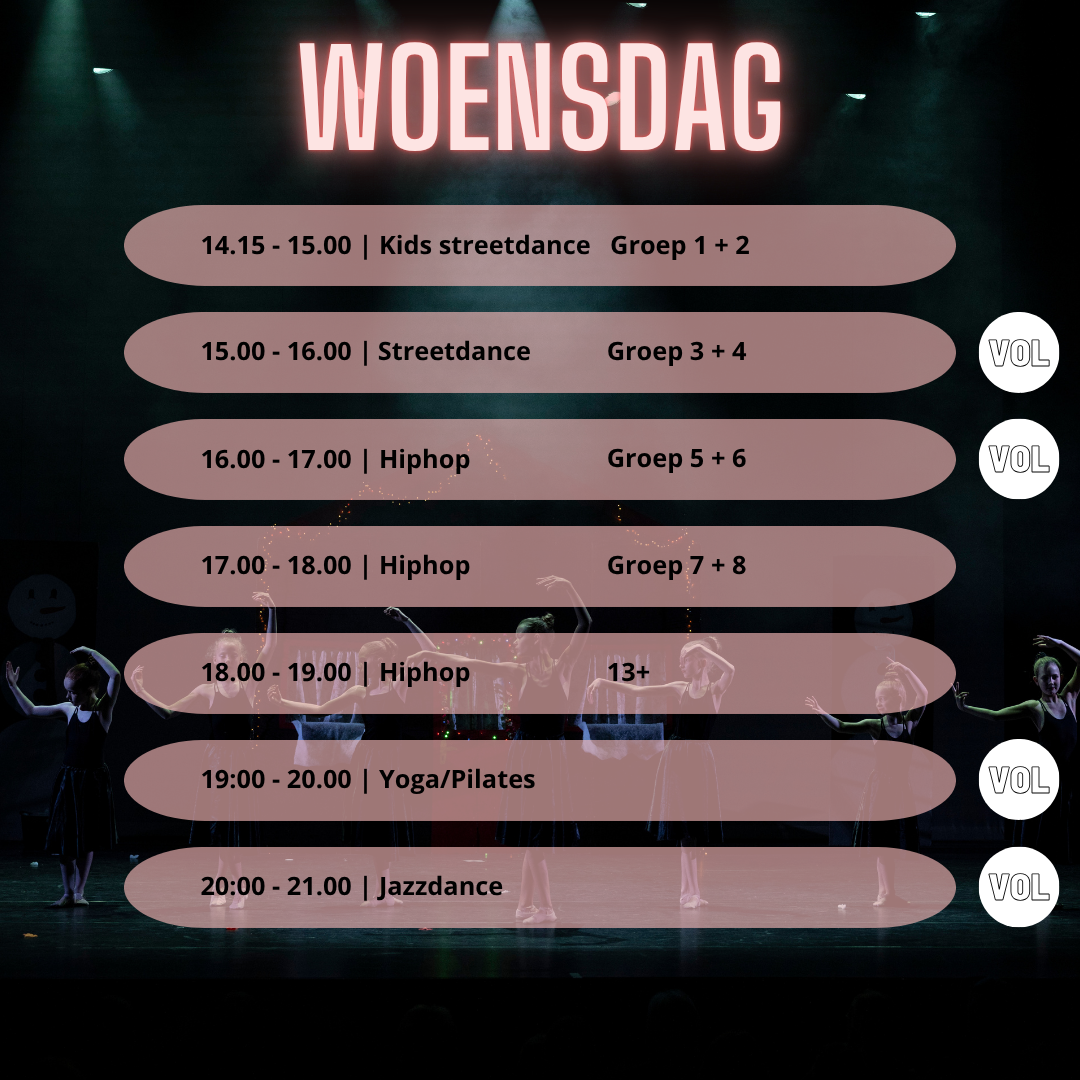 hiphop ballet modern pilates Beemster Purmerend Dansschool